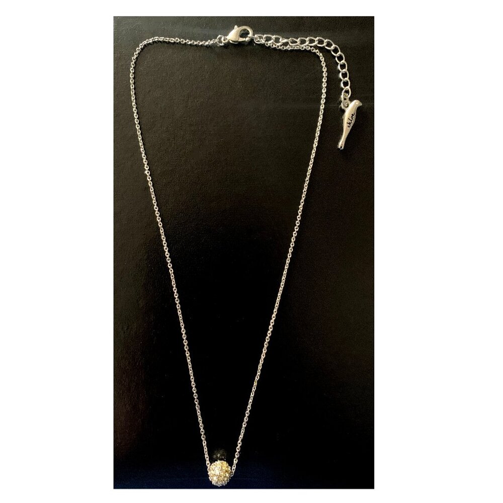 Chloe + Isabel Fashion Necklace Crystal Ball Pendant 15 in. + 2 in. extender